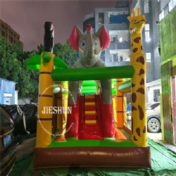 Animal world inflatable obstacle course