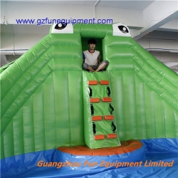 Frog inflatable water slide / inflatable slide with pool