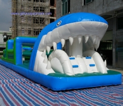 Newest inflatable shark obstacle