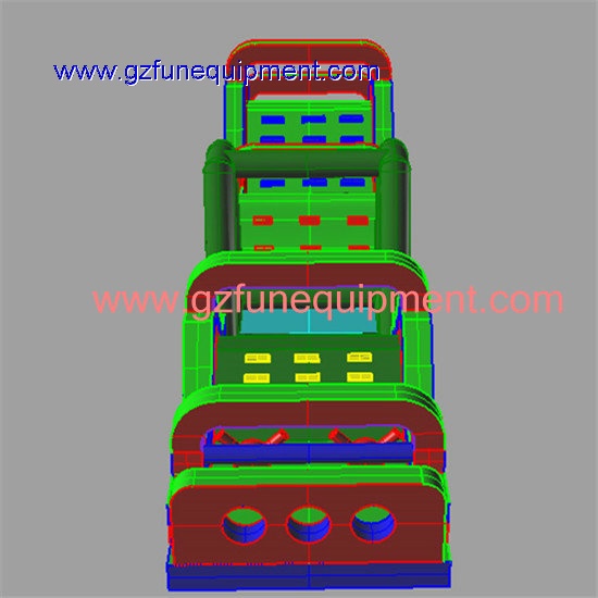 Separating inflatable obstacle course / inflatable challenge