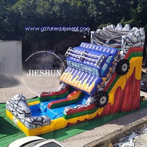 Cartoon inflatable car slide