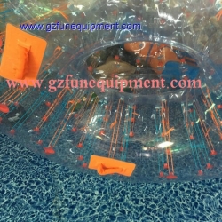Colored dot PVC zorb ball with harness