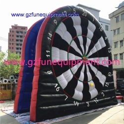 Inflatable foot dart board