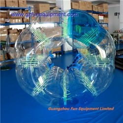 Glowing bumper ball / bubble zorbs in dark light