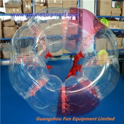 Glowing bumper ball / bubble zorbs in dark light