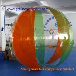 striped colored water walking ball / bubble ball for party rental