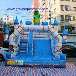 castle dinosaur inflatable slide