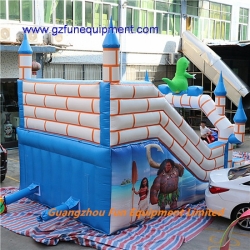 castle dinosaur inflatable slide