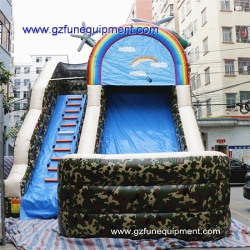 camouflage amy inflatable slide for kids