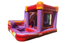 Mini magic color inflatable castle combo slide kids fun inflatable jumping house for sale