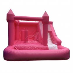 Outdoor cheap pink bouncy castle wedding inflatable bounce house for summer