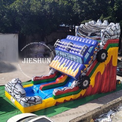 Cartoon inflatable car slide